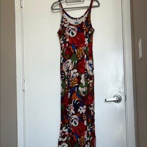 Missoni Red Multi Floral Slip Maxi Dress